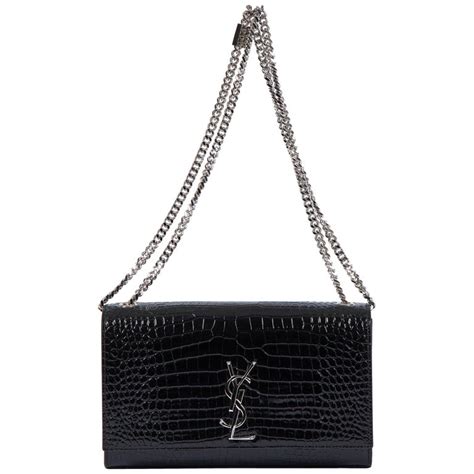 ysl black patent bag|YSL grey small handbag.